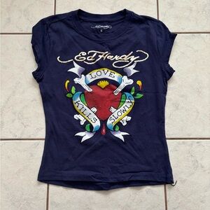 Ed Hardy Dark Blue Tee